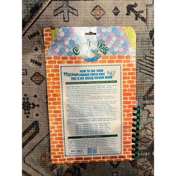 VTG Cabbage Patch Kids This Is My House Puffy Sticker Activity Book‎ EUC 1980s - Picture 8 of 12